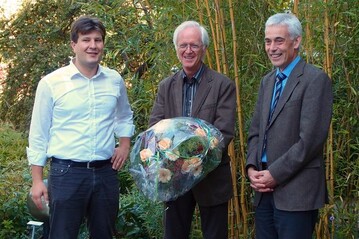 Stabbergabe (von links): Jonas Reif, Karlheinz Rcker, Matthias Hub. 