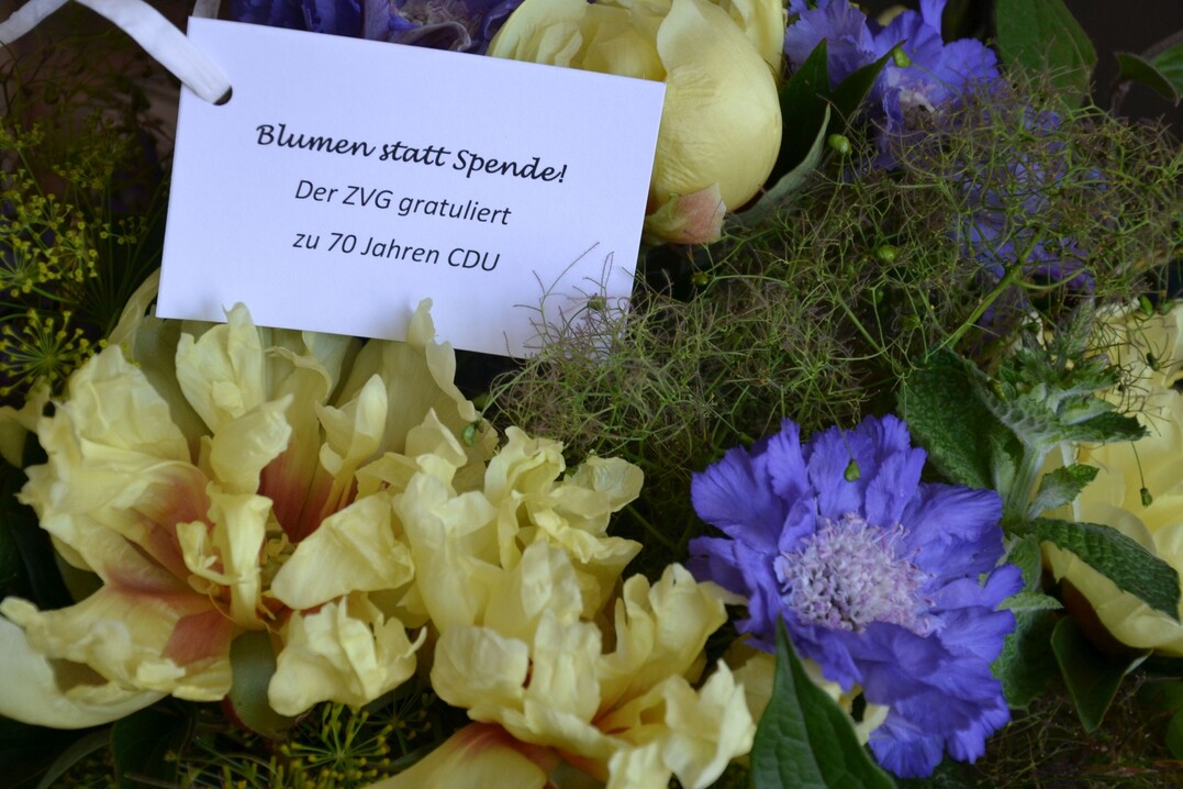 Der ZVG gratuliert zu 70 Jahren CDU.