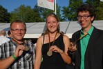BWB-Sieger - Platz 3 in der Stufe B (3. Ausbildungsjahr und Gärtner mit abgeschlossener Berufsausbildung): Bronze erhielt das Team Bayern. Im Bild von links: Fabian Hartmann, Agnes Friedrich und Maximilian Linder.