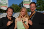 BWB-Sieger - Platz 3 in der Stufe A (1. und 2. Ausbildungsjahr): Bronze erhielt das Team Sachsen. Im Bild von links: Clemens Gabert, Maria Weißbach und Andreas Tschanter.