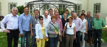 Der Vorstand des Bundesverbandes Einzelhandelsgrtner besuchte den BVE-Pavillon auf
der BUGA. 