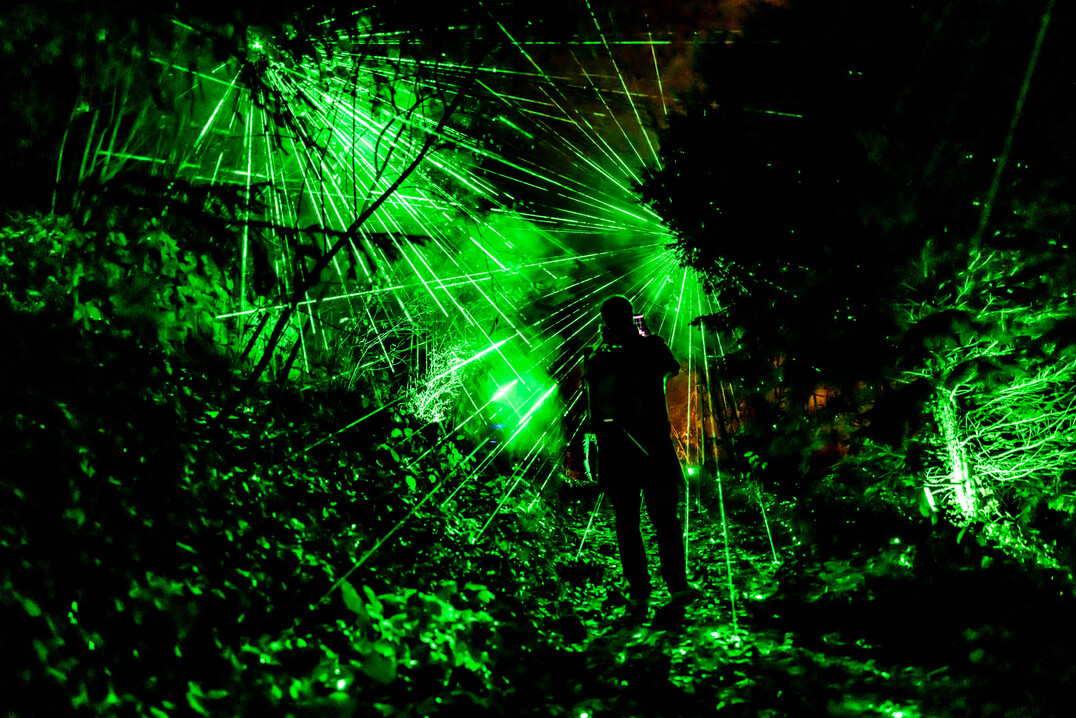 Laser Garden - ein Highlight im Christmas Garden auf der Insel Mainau