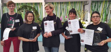 Die Gewinnerinnen (v.l.n.r.): Laura Steinfeldt, Thi Phuong Nhung Nguyen, Dominique Ostheeren, Andrea Knutas, Anja Pommerenke