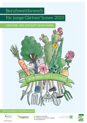 #Nachhaltigkeit und #Klimawandel - unter diesem Motto werden Aufgabenthemen aus allen sieben Fachrichtungen des Gartenbaus - Baumschule, Friedhofsgrtnerei, Garten- und Landschaftsbau, Gemsebau, Obstbau, Staudengrtnerei und Zierpflanzenbau-, der Floristik und angrenzender Bereiche bearbeitet.