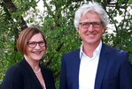 Dagmar Voß und Martin Richter-Liebald von der Bayerischen Landesgartenschau.