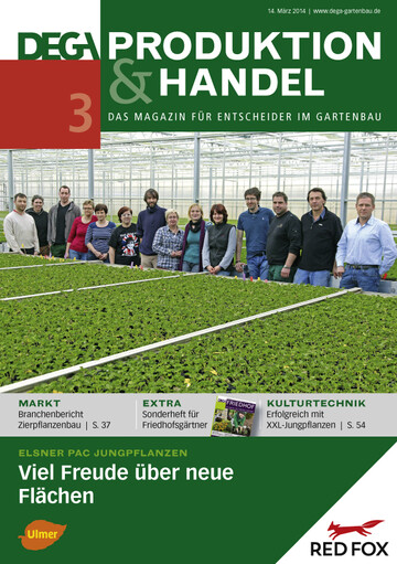 Unser Cover zeigt das Fhrungsteam von Elsner pac Jungpflanzen im Produktionsbetrieb in Thiendorf bei Dresden.