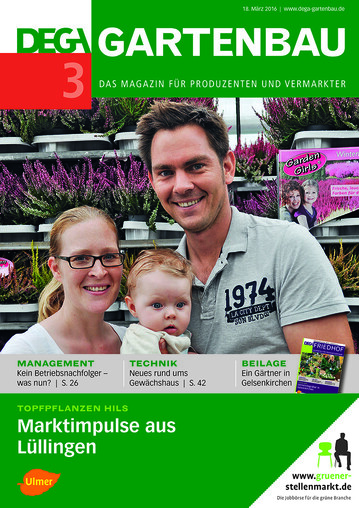 Unser Cover zeigt das Familienteam von Topfpflanzen Hils in Lllingen