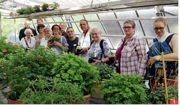 Fhrung der Fachgruppe Pelargonien durch die Klostergrtnerei in Maria Laach im September 2016.