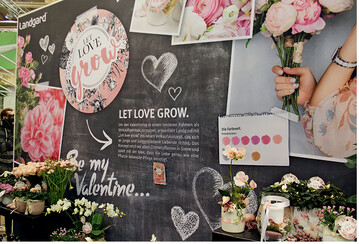 Links: Um den Valentinstag in einem breiteren Rahmen als Verkaufsperiode zu nutzen, präsentiert Langard mit „Let love grow" ein neues Verkaufskonzept vor allem für Zimmerpflanzen, das sich an junge und jung gebliebene Liebende richtet.