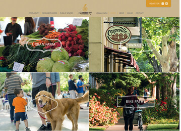 Die Website des Projekts „The Cannery" in Davis vermittelt mit verschiedenen Bildern, dass es auch um einen Lebensstil geht.