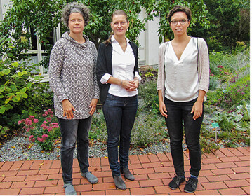 Die Referentinnen von links nach rechts: Stephanie Fischinger, Bioland Beratung in Bonn, Isabella Hollerer, Bellaflora Gartencenter im sterreichischen Leonding, und Anna-Theresa Planner, LVG Heidelberg.