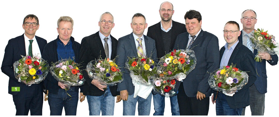 Das neu gewählte Geschäftsführende Präsidium des WVG Nord: von links Dr. Hans Hermann Buchwald, Malente, Thomas Heinemann, Rostock, Michael Seuthe, Schneverdingen, Robert Pake, Bad Harzburg, Dirk Klefer, Augustfehn, Andreas Kröger, Hamburg, Stefan Schulz, Papenburg, Dirk Eberlein, Neumünster.