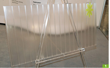 Plexiglas-Resist-16/64-Stegdoppelplatte mit D-Struktur, die neue Stegdoppelplatte von Evonik mit diffuser Lichtdurchlssigkeit.