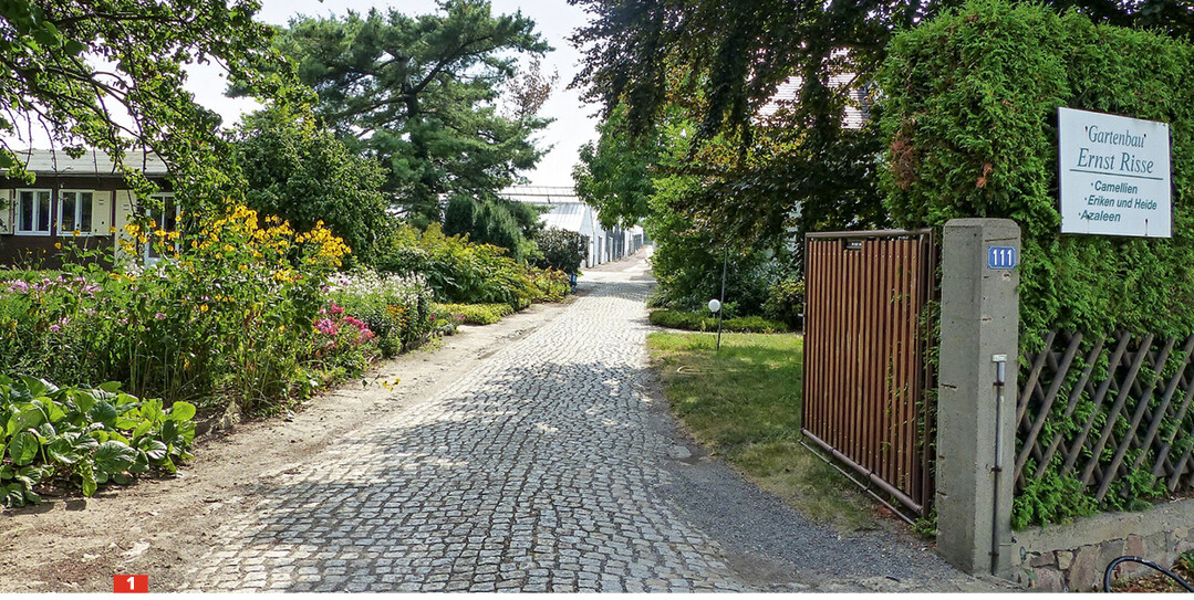 Eingang zum Betrieb an der Dresdner Straße in Coswig.