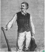 Georg Schweinfurth, gezeichnet 1872 von Émile Bayard nach einer Fotografie von James Robertson.