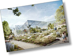 Das geplante neue Schauhaus in den Herrenhäuser Gärten für den Berggarten.