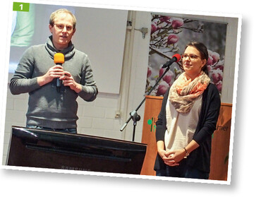 Sarah Fendel und Heinrich Grbig stellten Blumixx, die einfache Lsung fr Balkonbepflanzung, vor.