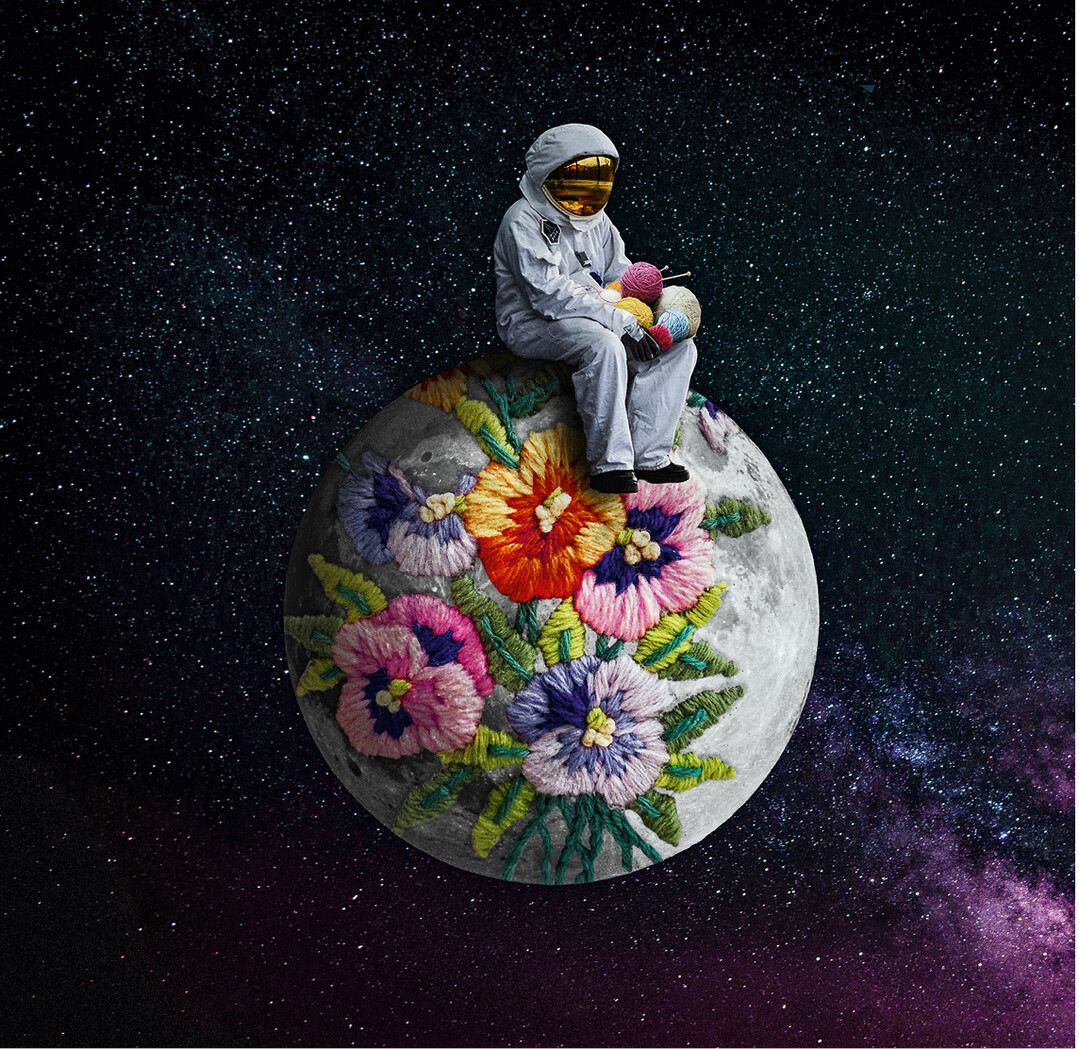 Plakatmotiv der Ausstellung: Karen Cantú: The Knitting Stranger (2018)