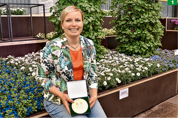 Eine Groe Goldmedaille der DBG ging an die Grtnerei Kathrin Nbel aus Remseck fr ihr Beet- und Balkonpflanzensortiment in auergewhnlicher Qualitt. Kathrin Nbel ist zum ersten Mal bei einer BUGA dabei.