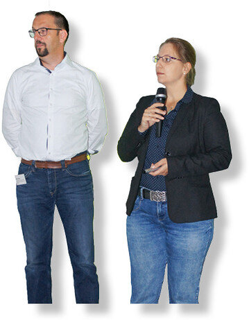 Mona Duhme und Rolf Bertling von Fraunhofer-Institut „UMSICHT", Oberhausen, stellen ihre Studie zu Mikro- und Makroplastik in der Umwelt vor.