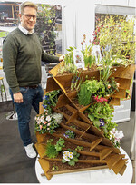 www.urbanga.de Der vertikale Garten Ackerwinde wird im Steckprinzip aufgestellt, erklärte Nathanael Lanvers, Mitbegründer der Firma Urbanga.