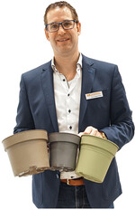 Jorg Swagemakers zeigte die NIR-detektierbaren Töpfe von van Krimpen.