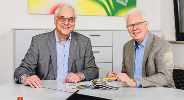 Die Geschftsfhrung mit Inhaber Gerrit Brill (links) und Marketing- und Vertriebsprofi Dr. Uwe Steinmeyer