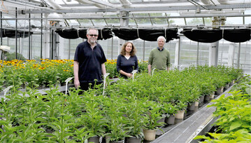 Das Projektteam TerZ-BWL am Institut fr Gartenbau der Hochschule Weihenstephan-Triesdorf, von links: Christian Sieweke, Anette Stadler, Prof. Dr. Stefan Krusche.