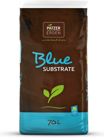 Die Pikier-, Topf- und Containersubstrate der Produktlinie „Blue" sind zu mindestens 50 Vol.-% torfreduziert.