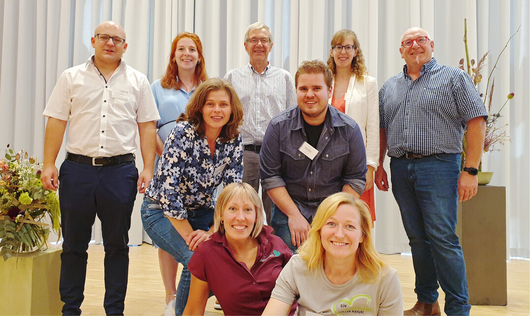 Die Akteure des Bayerischen Marketingtags: von links hinten: Nicolas Galgan, Anna Gramsch (FdF, LV Bayern), Herrmann Berchtenbreiter (BGV), Kathrin Hrle, Martin Gramsch