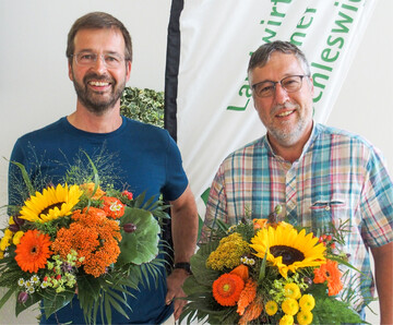 Wilhelm Edert (rechts) und Olaf Beier berichteten von ihren Saisonerfahrungen 2022.