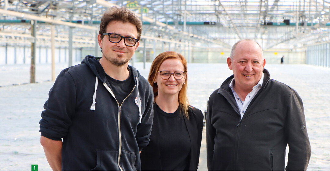 Familienteam: Rudy Raes mit Sohn Thierry und Tochter Elfie Raes.