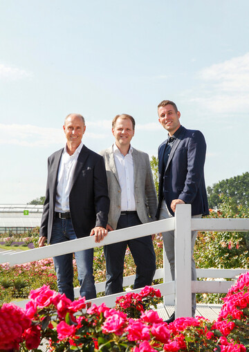 Die drei Kordes-Geschftsfhrer von links: Tim-Hermann Kordes, John Vincent Kordes, Wilhelm-Alexander Kordes