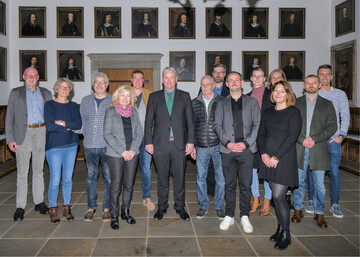 Anlsslich des 75-jhrigen Jubilums waren die Mitglieder des Freundeskreises am 9. November 2023 zu einem Empfang in den Friedenssaal des Rathauses der Stadt Osnabrck eingeladen.