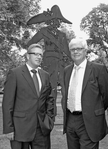 Die Gastgeber des Kongresses: BHB-Prsident Georg Rothacher (rechts) sowie der Geschftsfhrer Frank Michel 