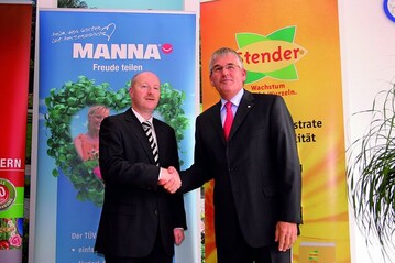 Freuen sich ber die neue Zusammenarbeit: Dr. Hans-Ulrich Born, Geschftsfhrer der Wilhelm Haug GmbH & Co. KG (links) und Heinrich-Gerhard Hengstermann, Vorstandsvorsitzender der Stender AG 