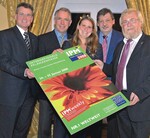 Freuen sich auf die nächste IPM (von links): Egon Galinnis, Geschäftsführer der Messe Essen, Heinz Herker, Präsident des Zentralverbands Gartenbau, Sabina Dillen, Bereichsleiterin Messen und Ausstellungen der Messe Essen, Helmuth Prinz, Präsident des Fachverbands Deutscher Floristen und Heinrich Hiep, Präsident des Landesverbands Gartenbau Rheinland Bild: Messe Essen
