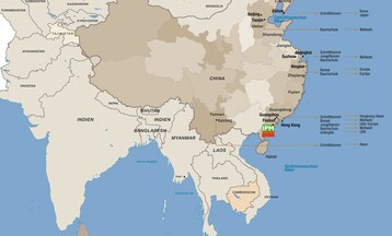 Die Zentren der chinesischen Gartenbauproduktion befinden sich im Sden des LandesGrafik: Gschwend