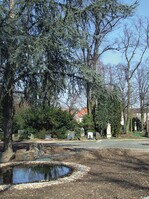 Ausschnitt aus den fast fertiggestellten „Bestattungsgärten“ auf dem Melaten-Friedhof