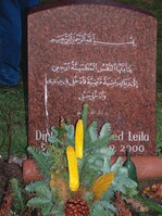 Islamisches Grab auf einem deutschen Friedhof