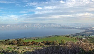 Blick ber den See Galilee (See Genezareth)