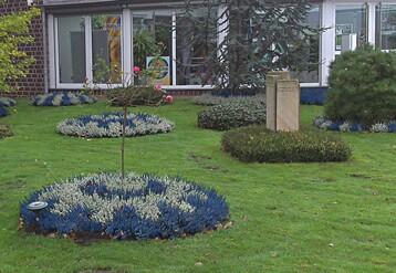 Bepflanzung in Vereinsfarben in Gelsenkirchen