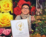 2 Rosa Eskelund (Roses Forever) wurde für ihre Schnittrosen im Container ausgezeichnet