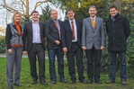 Geschäftsführerin Dr. Astrid Kubatsch mit den Vorstandsmitgliedern Heinrich Kath, Jörg Freimuth, Prof. Dr. Uwe Schmidt, Marc-Guido Megies und Jochen Flenker (von links).