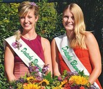 Dominique Ostheeren (links), Deutsche Blumenfee 2012/13, übergab ihr Amt an Jessica Meier, Deutsche Blumenfee 2013/14.