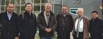Die Besuchergruppe aus China am ZINEG-Haus in Berlin mit Prof. Dr. Uwe Schmidt (3. von links), Harald Braungardt (4. von links) und Prof. Dr. Matthias Diezemann (2. von rechts).