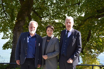 DGG-Vorstand (l.n.r.): Gtz Stehr (GALK-Prsident), Schatzmeisterin Gabriele Thne, DGG-Prsdent Prof. Dr. Klaus Neumann