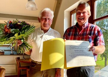 vlnr. Grtnermeister Gnther Simon, Kreisgrtnermeister und Vorstandsvorsitzender der FGG Johannes Wolter 