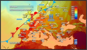 Das krftige Hochdruckgebiet mit dem Namen GERD sorgt fr die stabile Growetterlage.
