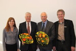 v.l.n.r. Viola Krug-Gbur, Projektleiterin Entente Florale, Dr. Hans-Hermann Bentrup ehemaliger Vorsitzender des Kuratoriums, Dr. Lutz Wetzlar, neuer Vorsitzender des Kuratoriums, und Klaus Groß, Vorsitzender Komitee Entente Florale